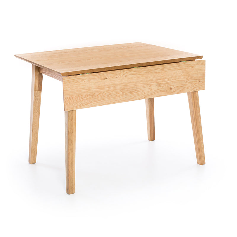 Nordik Solid Oak Square Drop-Leaf Dining Table 102cm