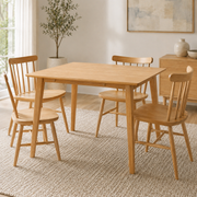 Nordik Solid Oak Square Drop-Leaf Dining Table 102cm