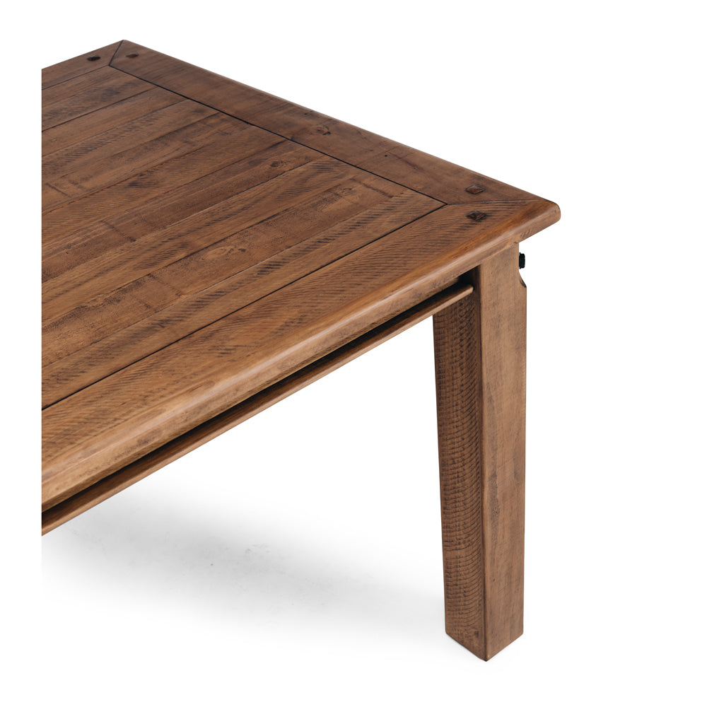 Oberon Dining Table Solid Wood Solid Pine Rustic Walnut Colour 160/180/210cm