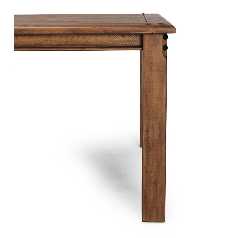 Oberon Dining Table Solid Wood Solid Pine Rustic Walnut Colour 160/180/210cm