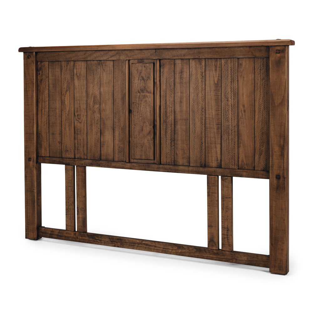 Oberon King Queen Headboard Only Solid Wood Solid Pine Rustic Walnut Colour 171cm