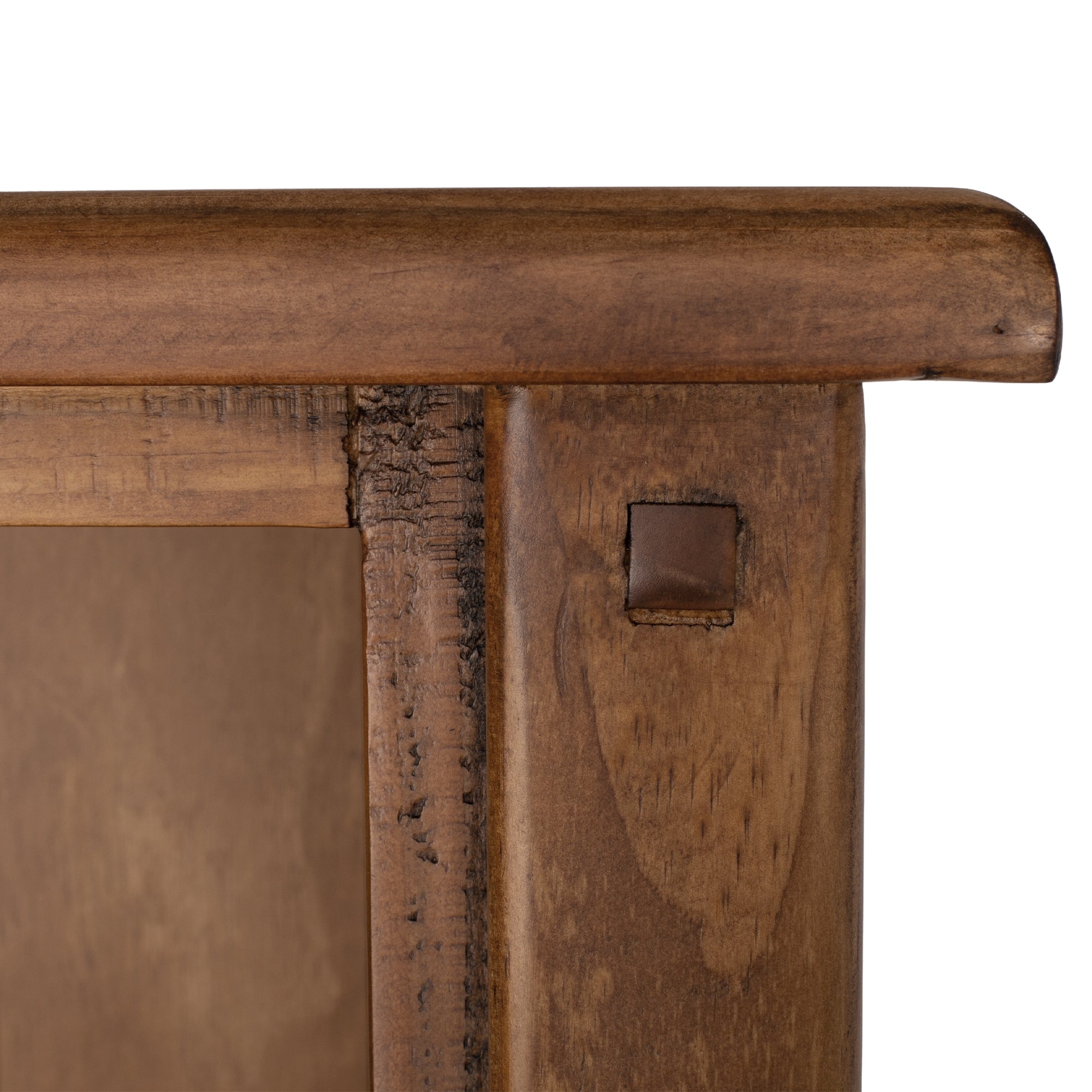 Oberon Bookcase Display Cabinet Solid Wood Solid Pine Rustic Walnut Colour 95cm