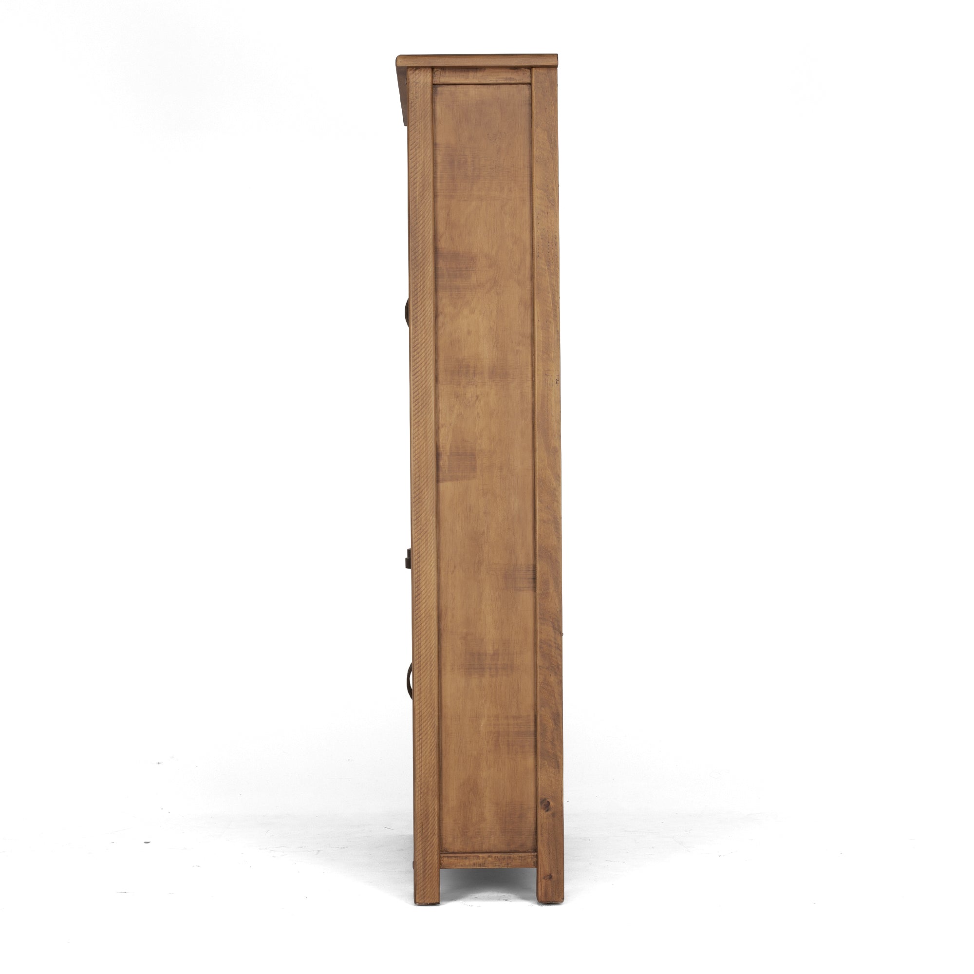 Oberon Display Cabinet Solid Wood Solid Pine Rustic Walnut Colour 106cm
