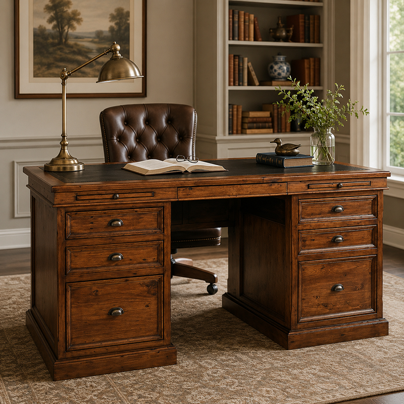 Office 6 Drawer Desk 1740mm