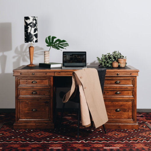Office 6 Drawer Desk W174cm