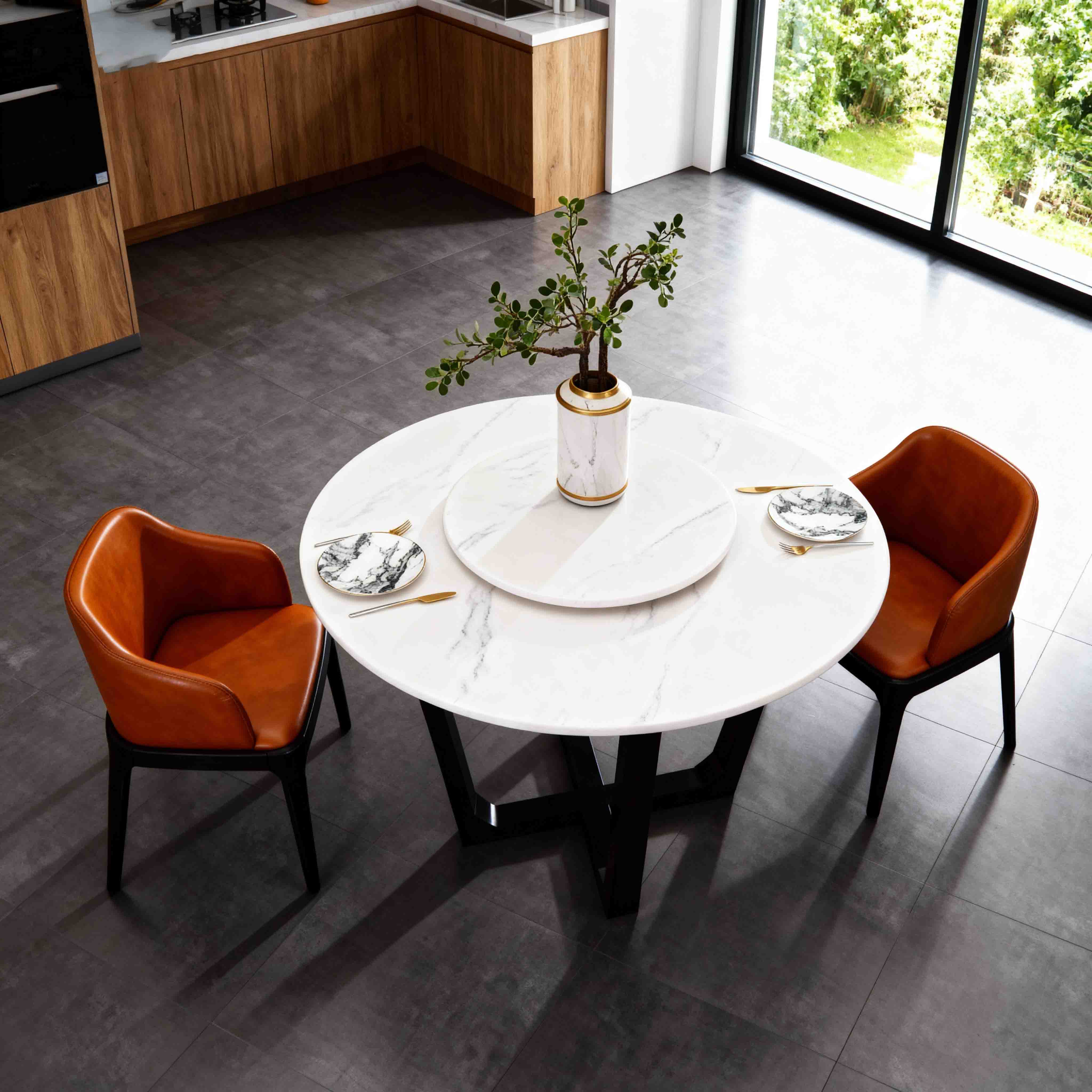 Omaha Round Dining Table / Marble