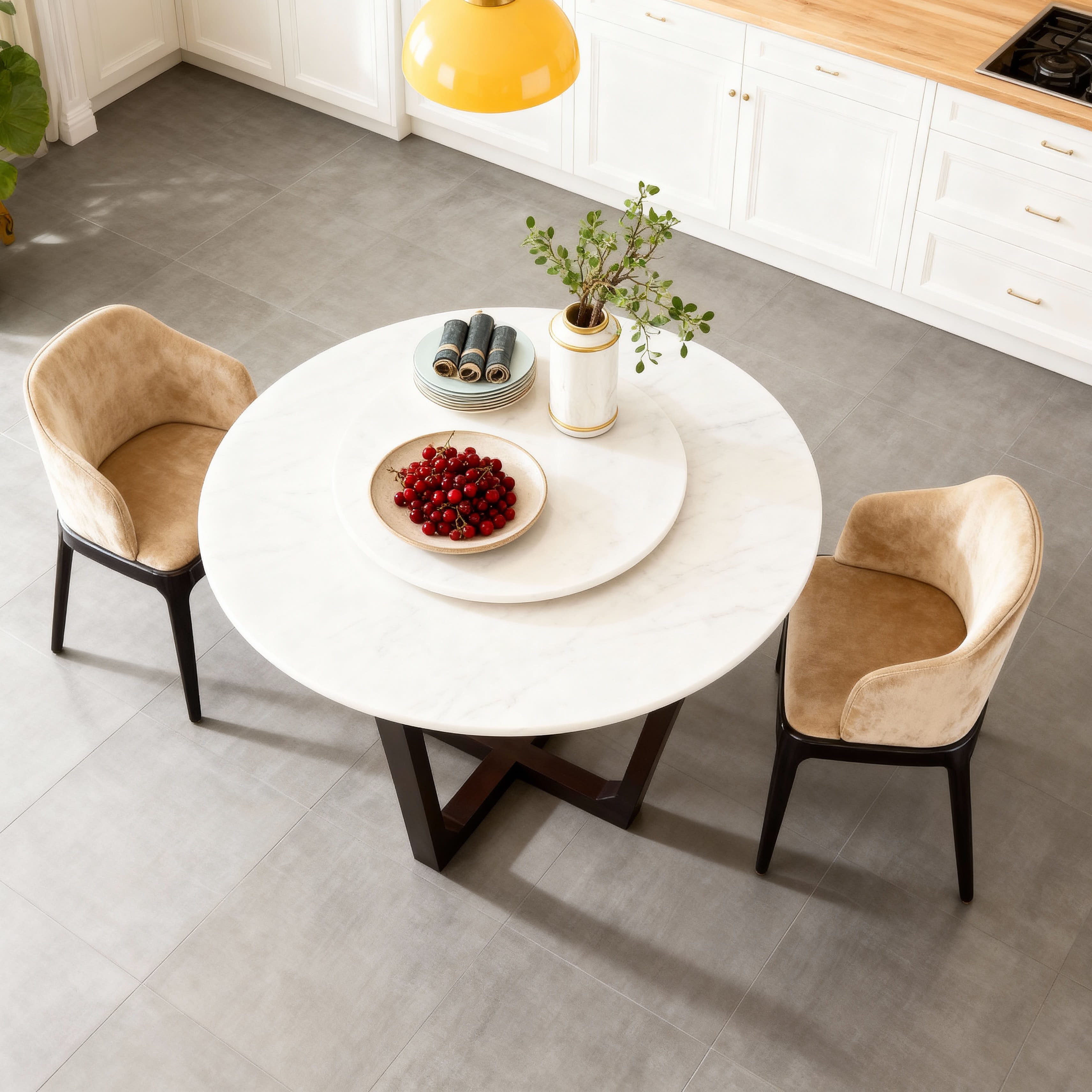 Omaha Round Dining Table / Marble