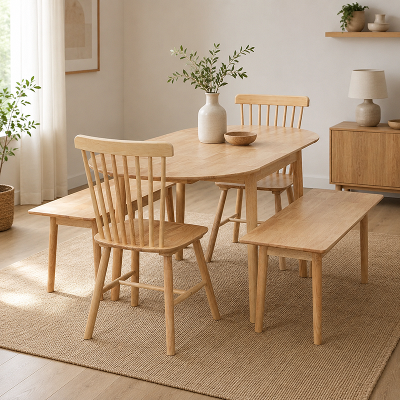 Orlando Drop Leaf Wooden Dining Table W160cm