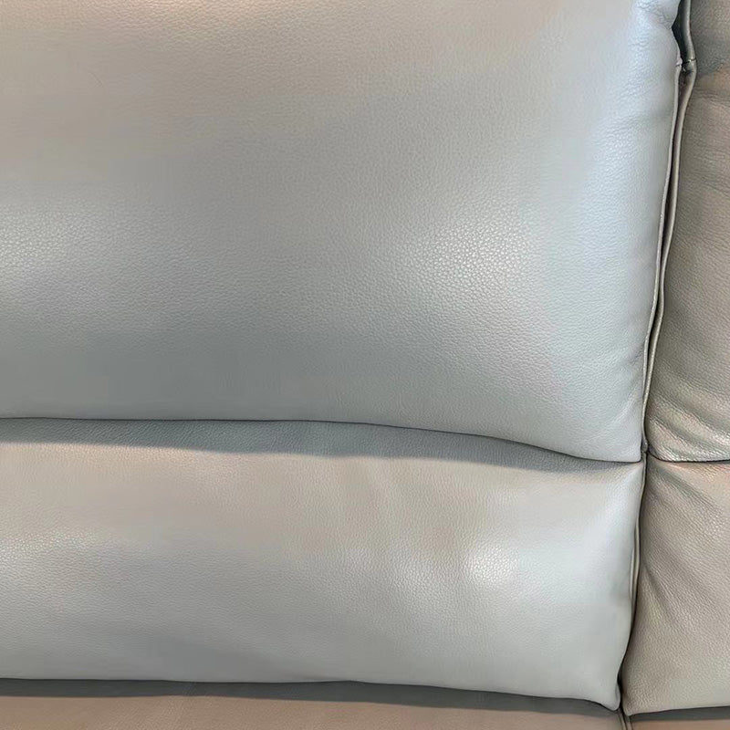 Paisley Leather Corner Suite with Right Chaise Black