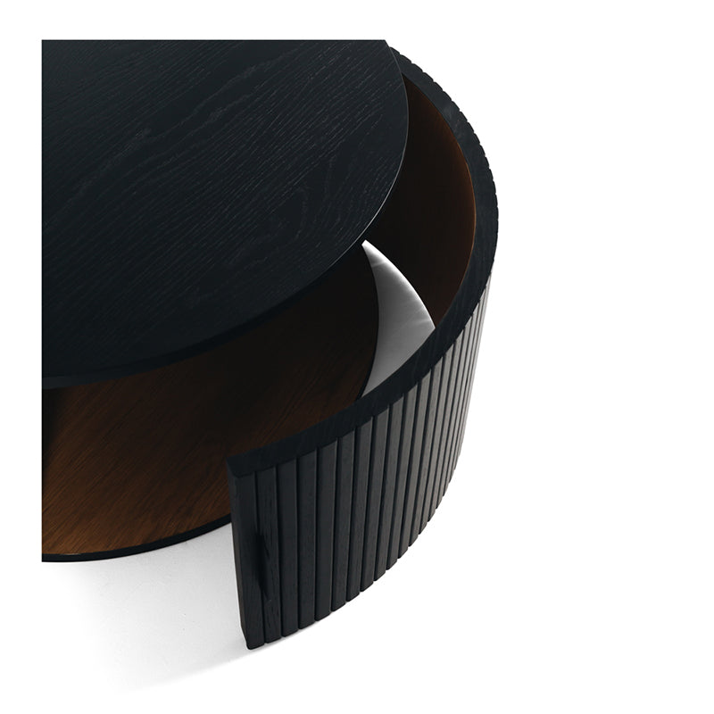 Palliser Round Coffee Table (Black Oak/Natural Oak/Walnut)