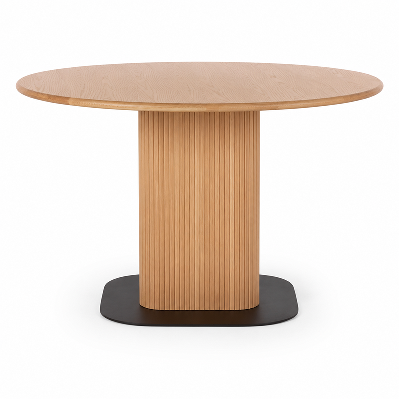 Palliser Round Dining Table Oak Wood W123cm