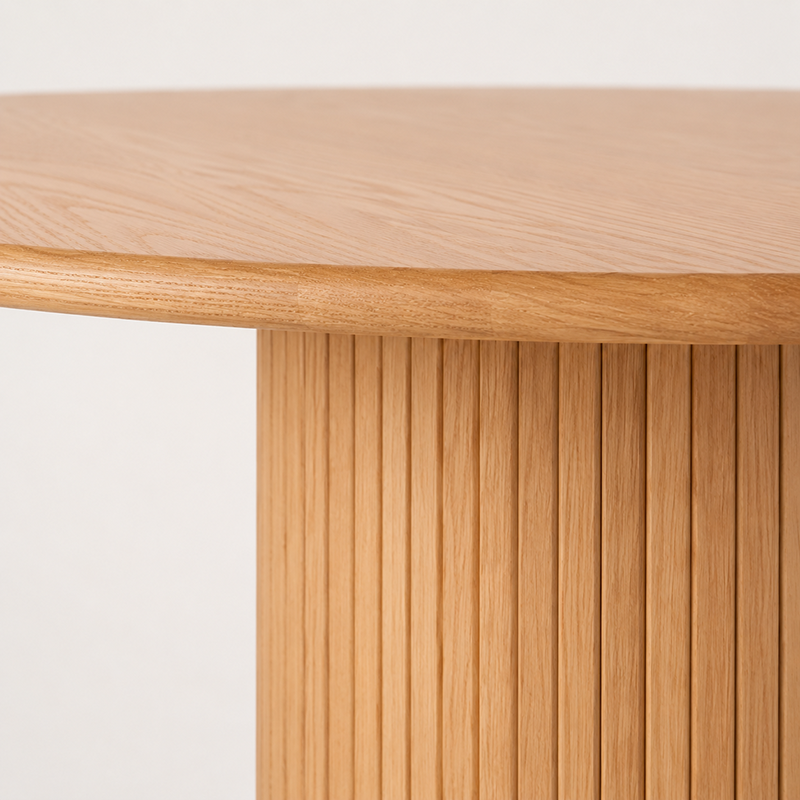 Palliser Round Dining Table Oak Wood W123cm