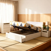 Panama With Gaslift Storage Base With 1 Drawer (White Oak)