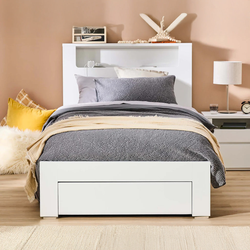 Panama With Gaslift Storage Base With 1 Drawer (White Oak)