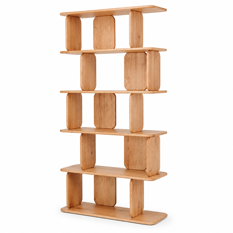 Panel Oak Bookcase 1000mm