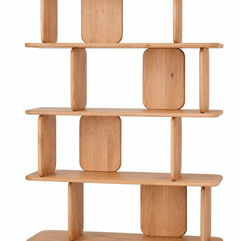 Panel Oak Bookcase 1000mm