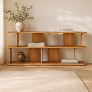 Panel Low Oak Bookcase 1680mm