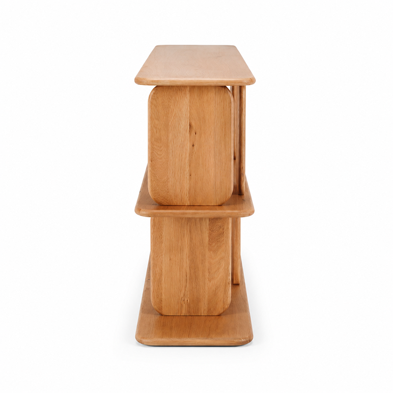 Panel Low Oak Bookcase 1680mm
