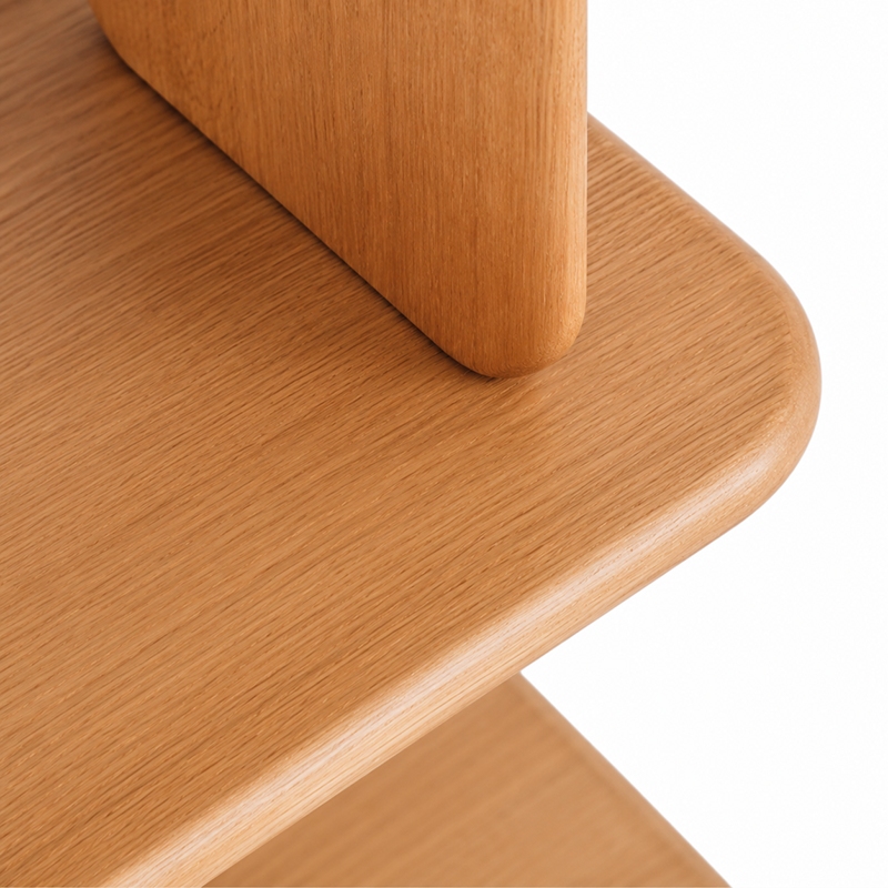 Panel Low Oak Bookcase 1680mm