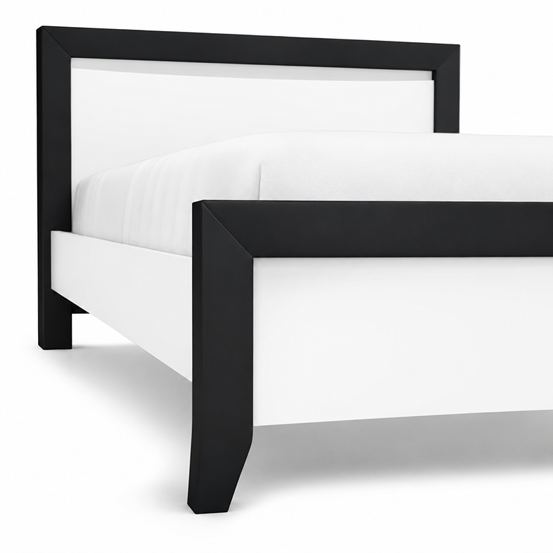 Patrick Solid Wood Bed Frame - Black or White