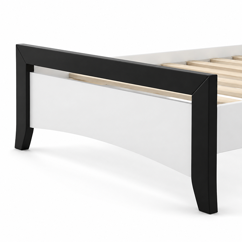 Patrick Solid Wood Bed Frame - Black or White