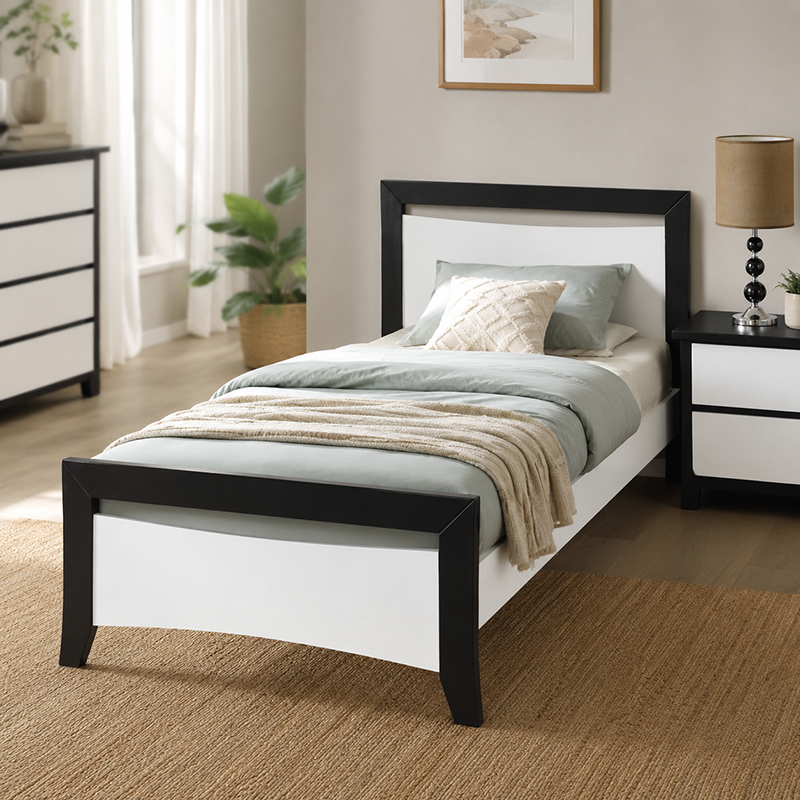 Patrick Bed Frame (Black / White)