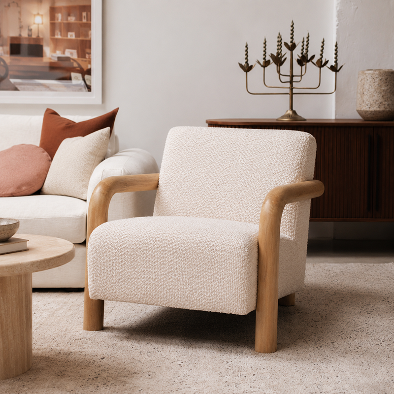 Post Armchair Cream
