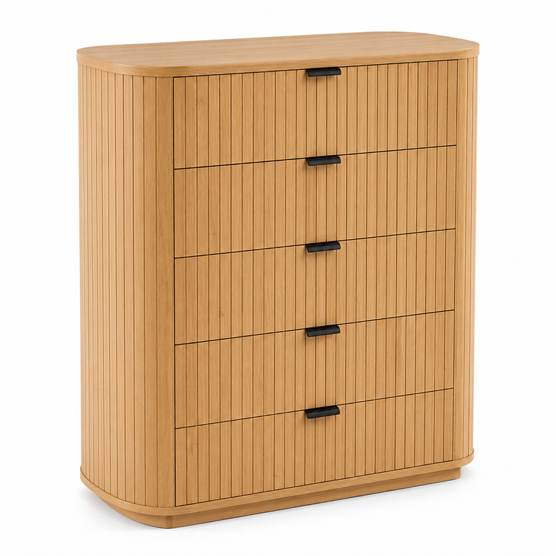 Princeton 5 Drawer Tallboy (Brown)