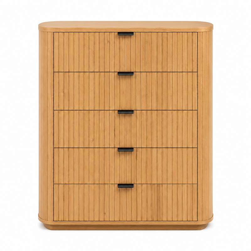 Princeton 5 Drawer Tallboy (Brown)