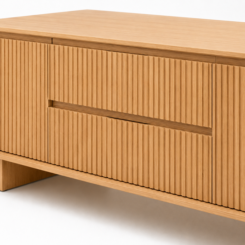 Princeton 2 Door 2 Drawer TV Unit W180cm (Oak)