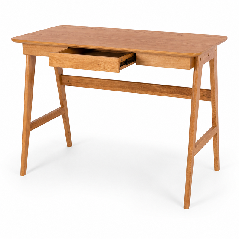 Radius Solid Oak Desk 1100mm