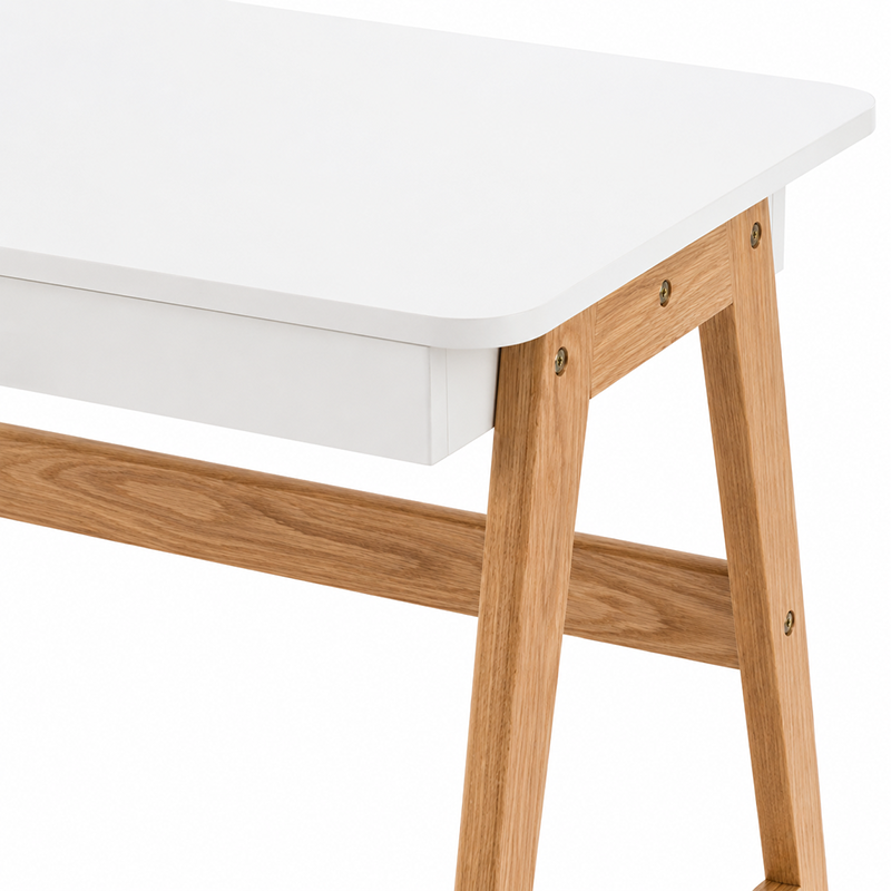 Radius Solid Oak Desk 1100mm
