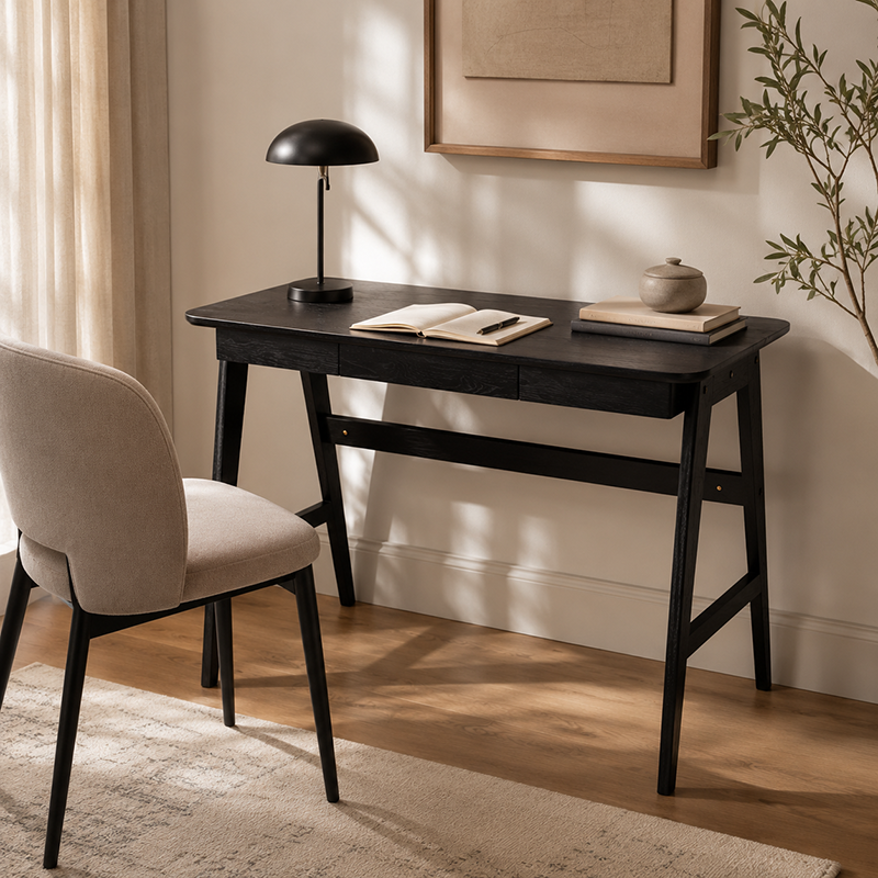 Radius Solid Oak Desk 1100mm