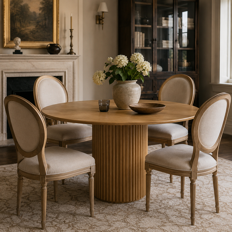 Rho Round Dining Table W120cm (Natural Oak)