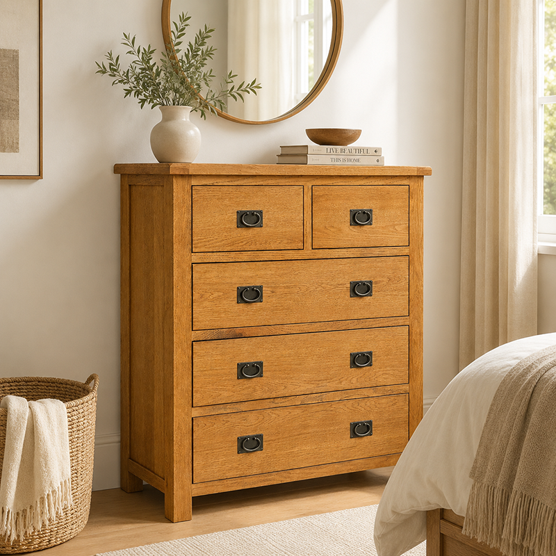 Richmond Tallboy 5 Drawer (Brown)