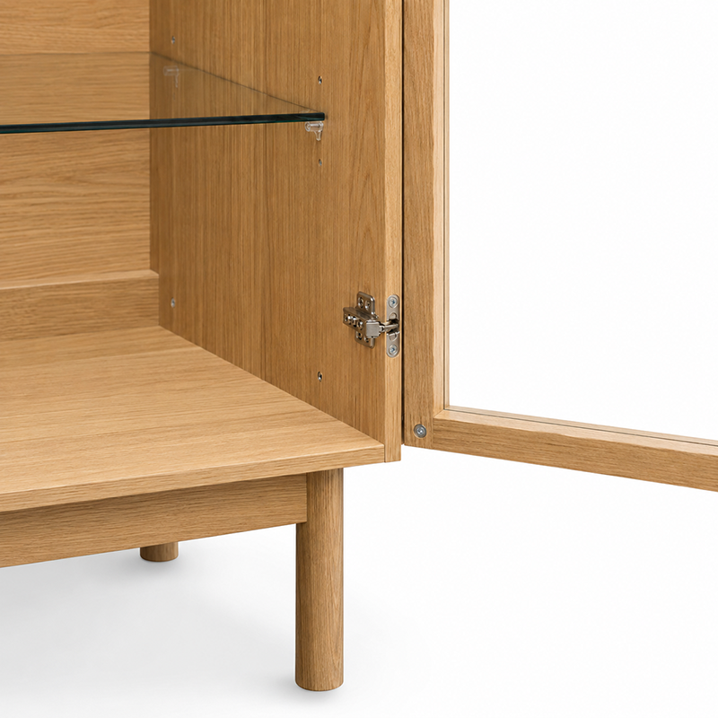 Rotterdam Oak Display Cabinet 1000mm