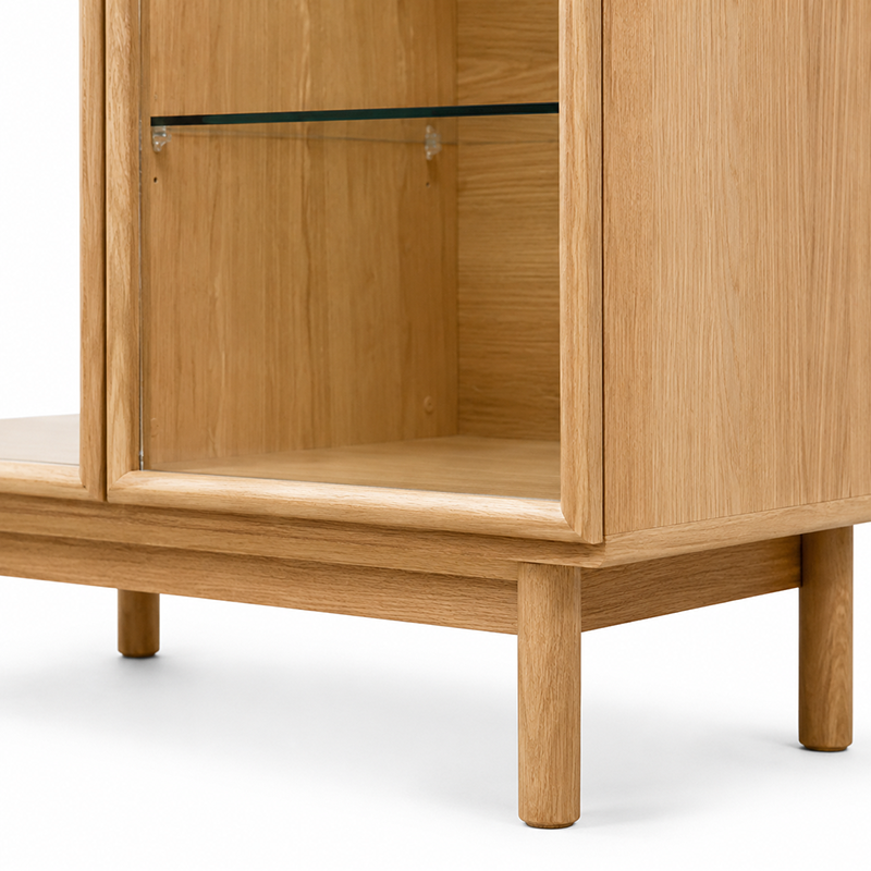 Rotterdam Oak Display Cabinet 1000mm