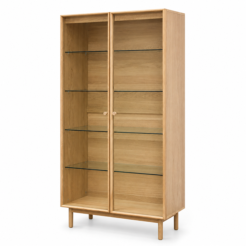Rotterdam Oak Display Cabinet 1000mm