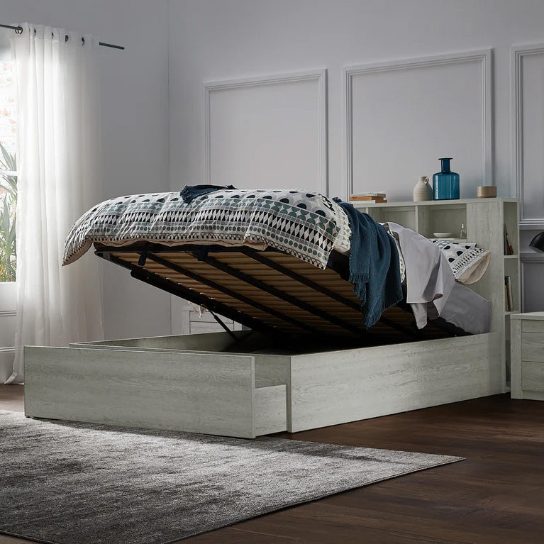 Empire With Gaslift Storage Base With 1 Drawer（Rustic Ash）