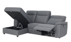 Dawson Fabric 3 Seat Reversible Chaise Lounge With Storage