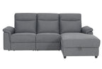 Dawson Fabric 3 Seat Reversible Chaise Lounge With Storage