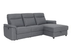 Dawson Fabric 3 Seat Reversible Chaise Lounge With Storage