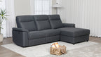 Dawson Fabric 3 Seat Reversible Chaise Lounge With Storage