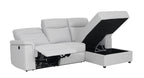 Dawson Fabric 3 Seat Reversible Chaise Lounge With Storage