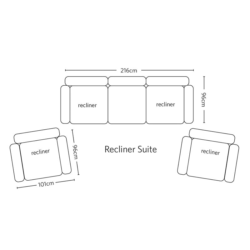 Scott Leather 3 Seat Recliner