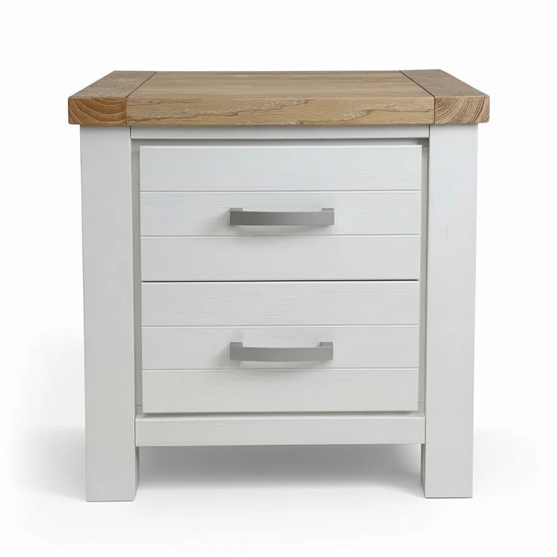 Sicily 1 Drawer Bedside Table (White)