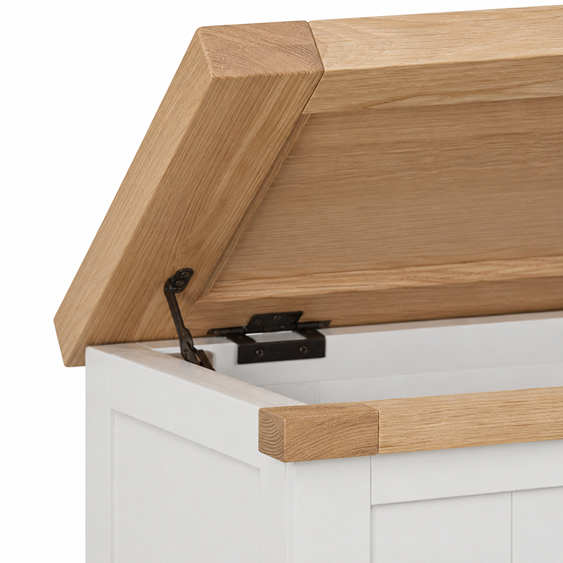Sicily Blanket Box (White / Beige / Brown)