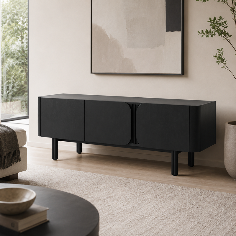 Sirocco TV Unit (Natural Oak/Black Oak)
