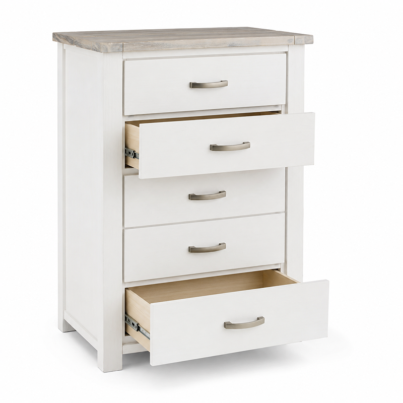Ashland Slimboy 5 Drawer (White / Grey / Two Tone)