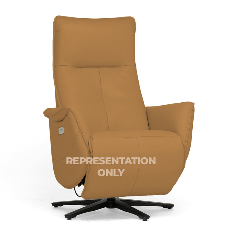 Slimline Leather Power Recliner - ETA Aug 2026